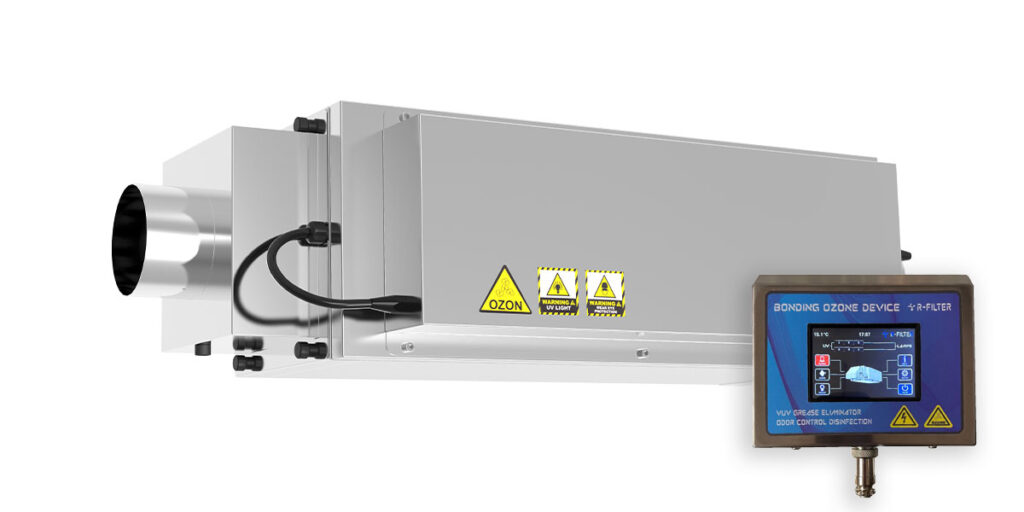 Innovative kitchen air treatment, degreasing and deodoring